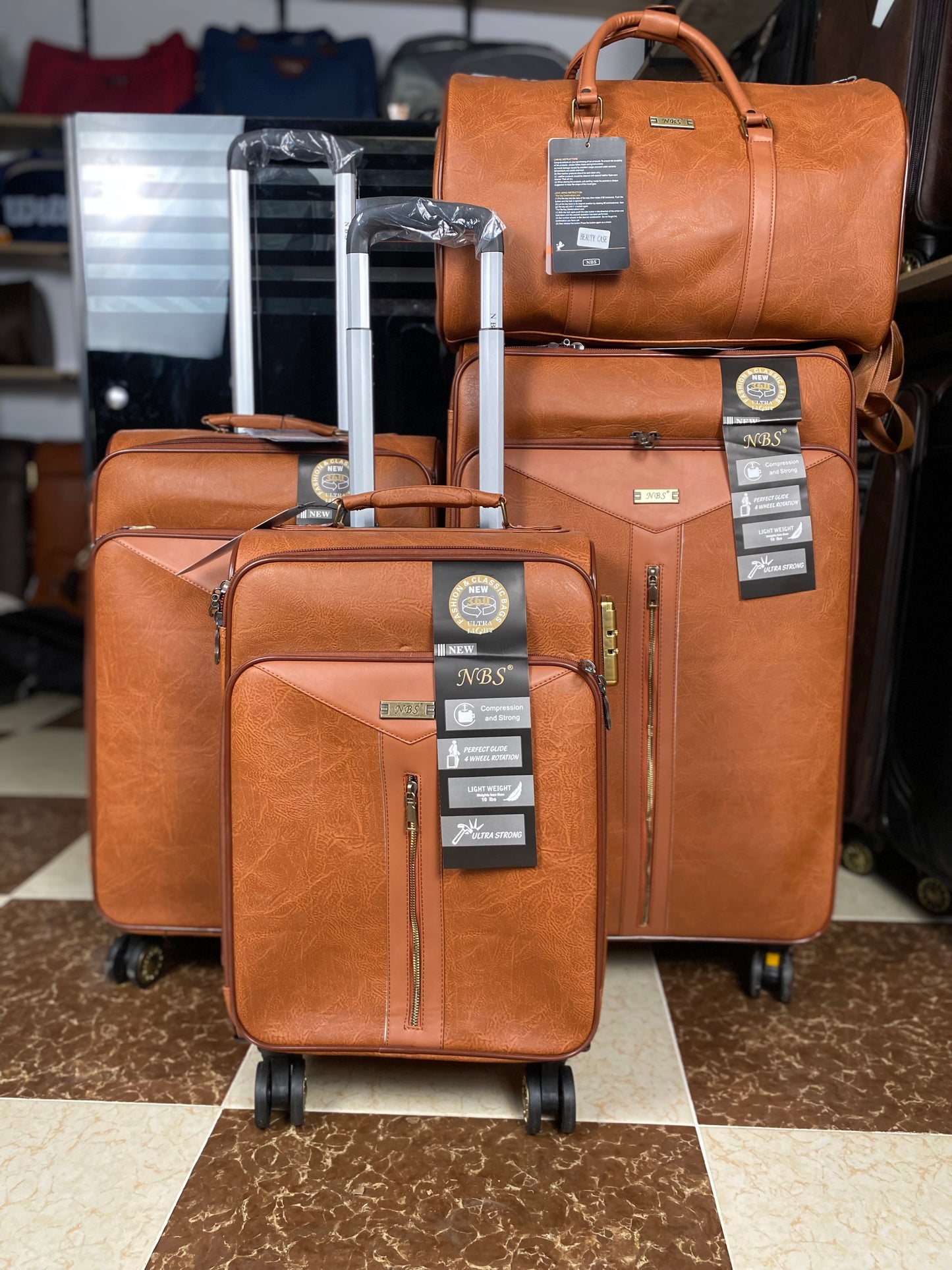 VALISE 4PCS PU NBS LUXE