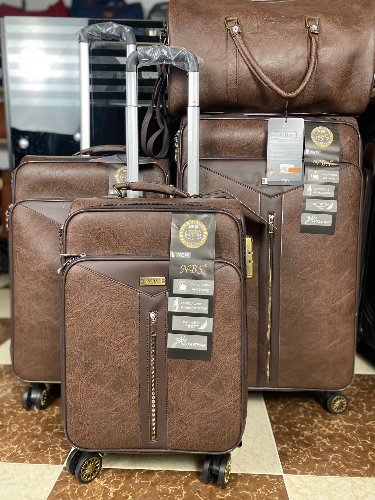 VALISE 4PCS PU NBS LUXE