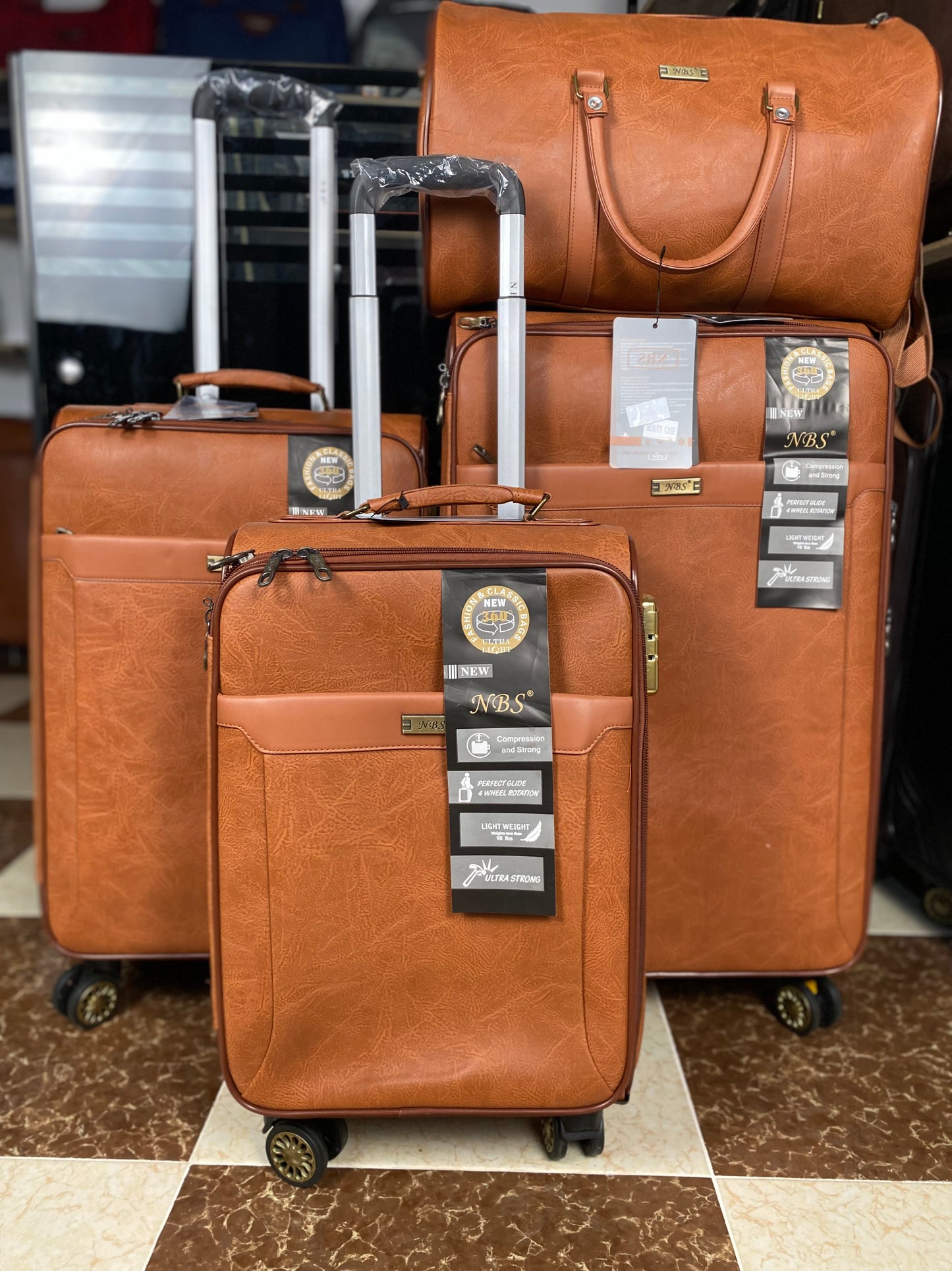 VALISE 4PCS PU NBS LUXE