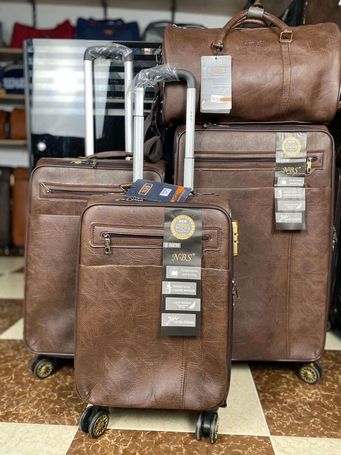 VALISE 4PCS PU NBS LUXE