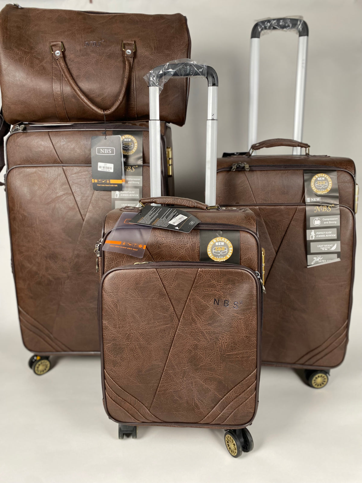VALISE 4PCS PU NBS LUXE  (ملاحظة البيع ب4 قطع فقط)