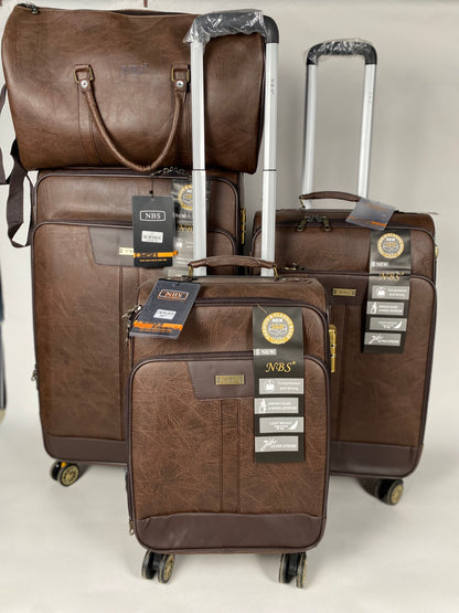 VALISE 4PCS PU NBS LUXE  (ملاحظة البيع ب4 قطع فقط)