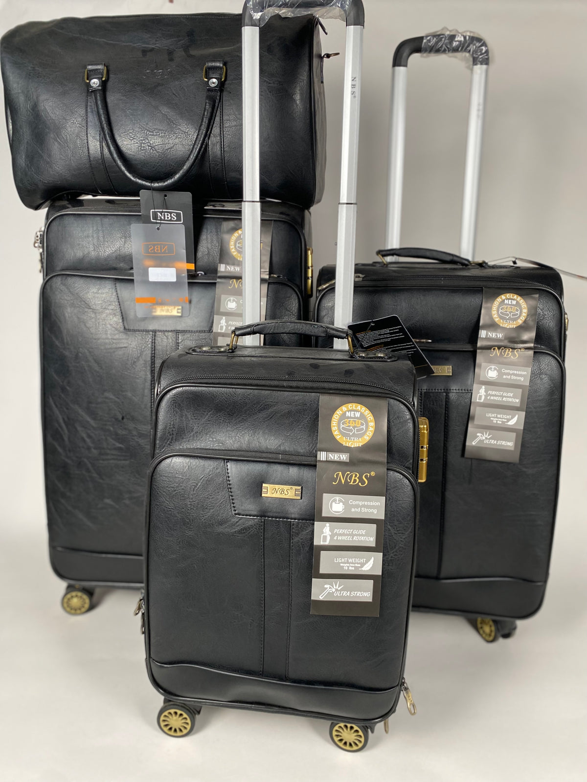 VALISE 4PCS PU NBS LUXE  (ملاحظة البيع ب4 قطع فقط)