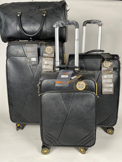 VALISE 4PCS PU NBS LUXE  (ملاحظة البيع ب4 قطع فقط)