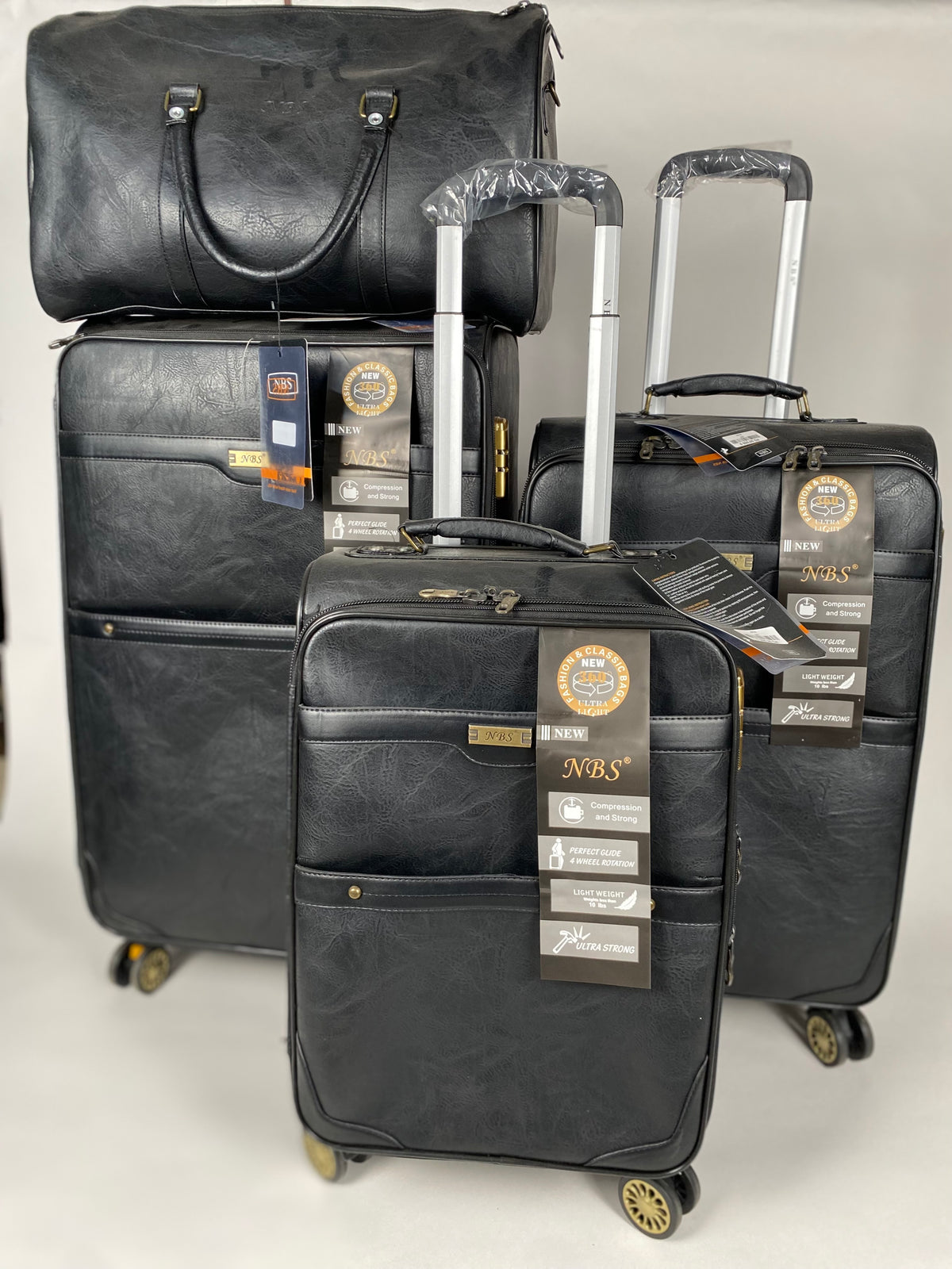 VALISE 4PCS PU NBS LUXE  (ملاحظة البيع ب4 قطع فقط)